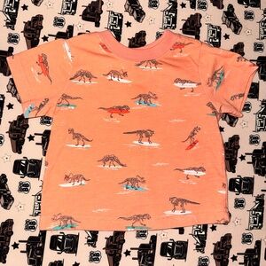 The Children's Place Peach Dino Surf Short-Sleeve Tee